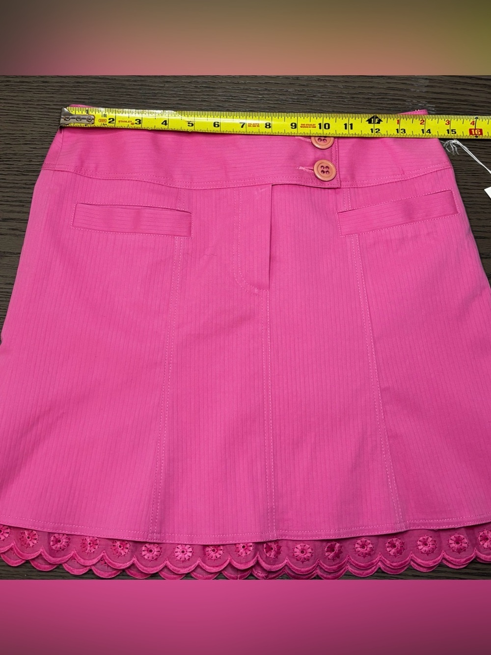 Vintage Y2K Nanette Lepore Raspberry Pink Barbiecore Mini Skirt Size 2 - Picture 5 of 8